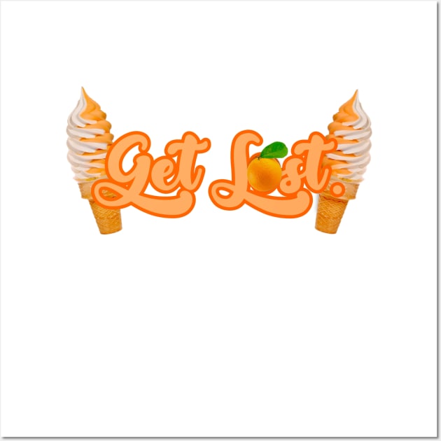 ORANGE SWIRL LOGO Wall Art by Nick Mantuano Art